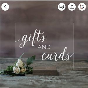 Acrylic wedding sign